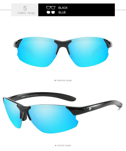 DUBERY Vintage Sunglasses Polarized Men's Sun Glasses For Men UV400 Shades Driving Black Square Oculos Male 8 Colors Model 672