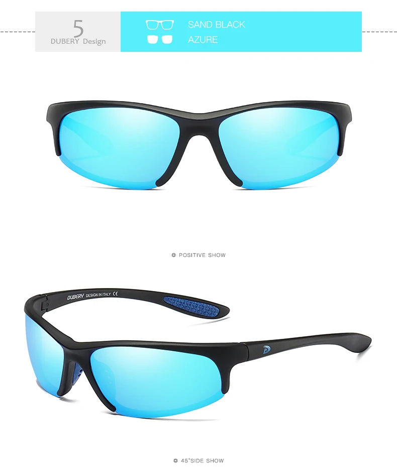 DUBERY Vintage Sunglasses Men's Polarized Driving Sport Sun Glasses Protection Fashion For Men Women Color Mirror UV400 Oculos