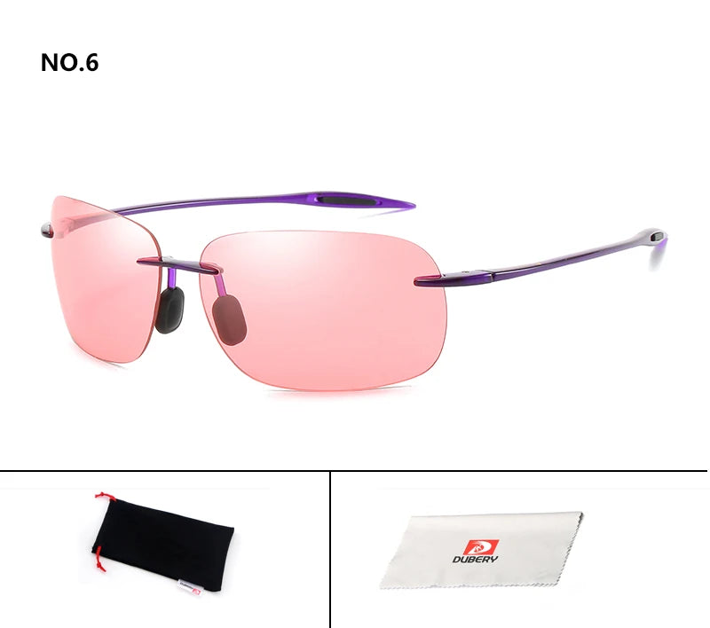 DUBERY Vintage Sunglasses UV400 Men's Sun Glasses For Men Driving Black Square Oculos Male 8 Colors Model D131 C6 D131