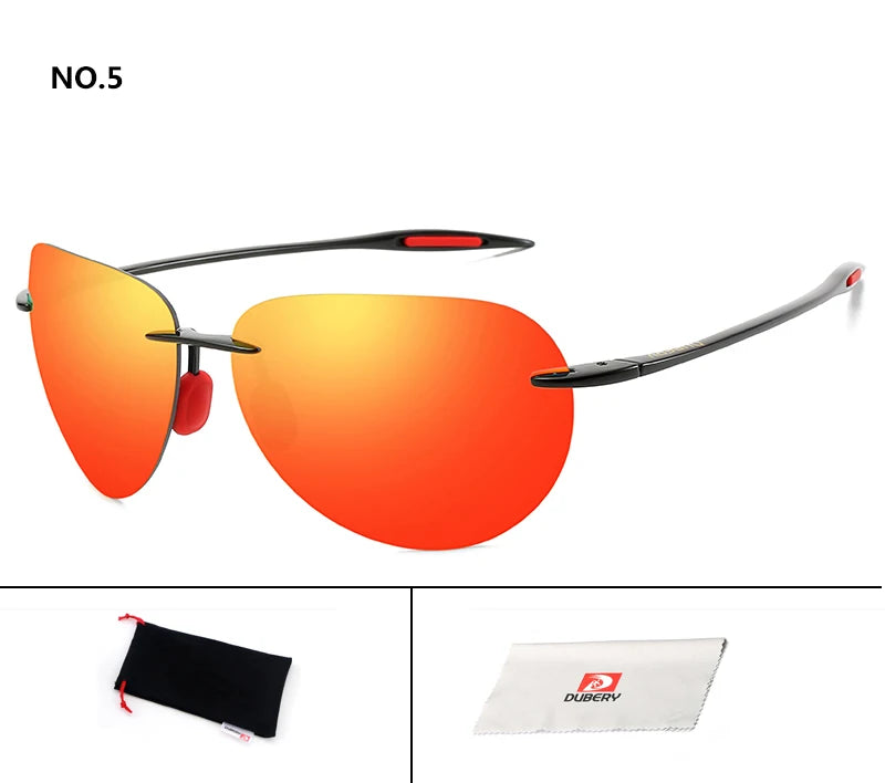 DUBERY Vintage Sunglasses UV400 Men's Sun Glasses For Men Driving Black Square Oculos Male 8 Colors Model D132 C5 D132