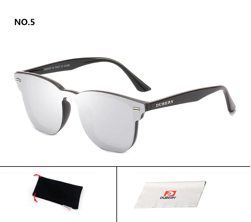 DUBERY Vintage Sunglasses uv400 Men's Sun Glasses For Men Driving Black Square Oculos Male 7 Colors Model 3002 D3002 C5 D3002