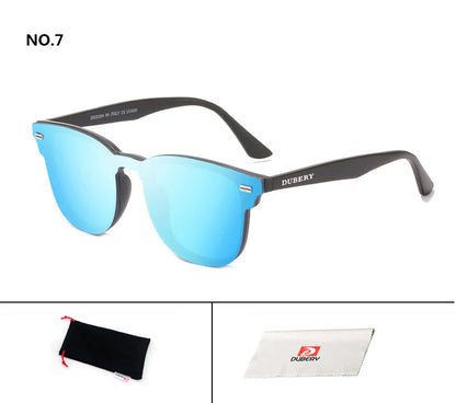 DUBERY Vintage Sunglasses uv400 Men's Sun Glasses For Men Driving Black Square Oculos Male 7 Colors Model 3002 D3002 C7 D3002