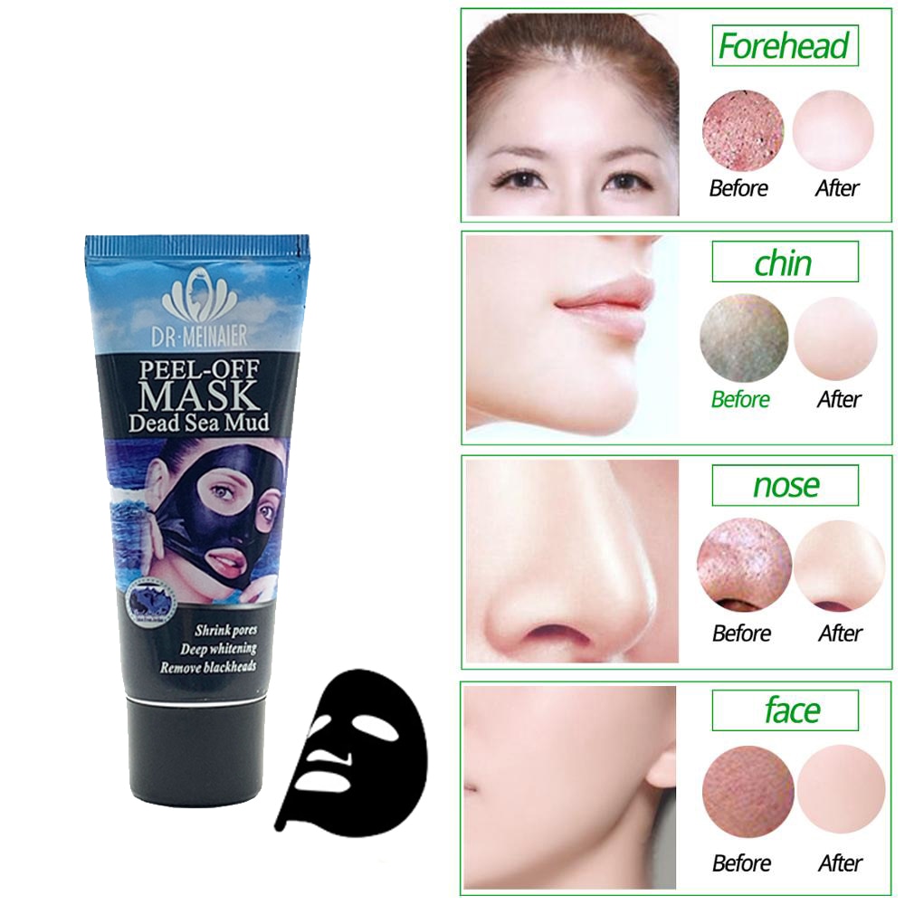 Dead Sea Black Mud Blackhead Remove Facial Masks Deep Cleansing Purifying Peel Off Black Nud Facail Face Masks