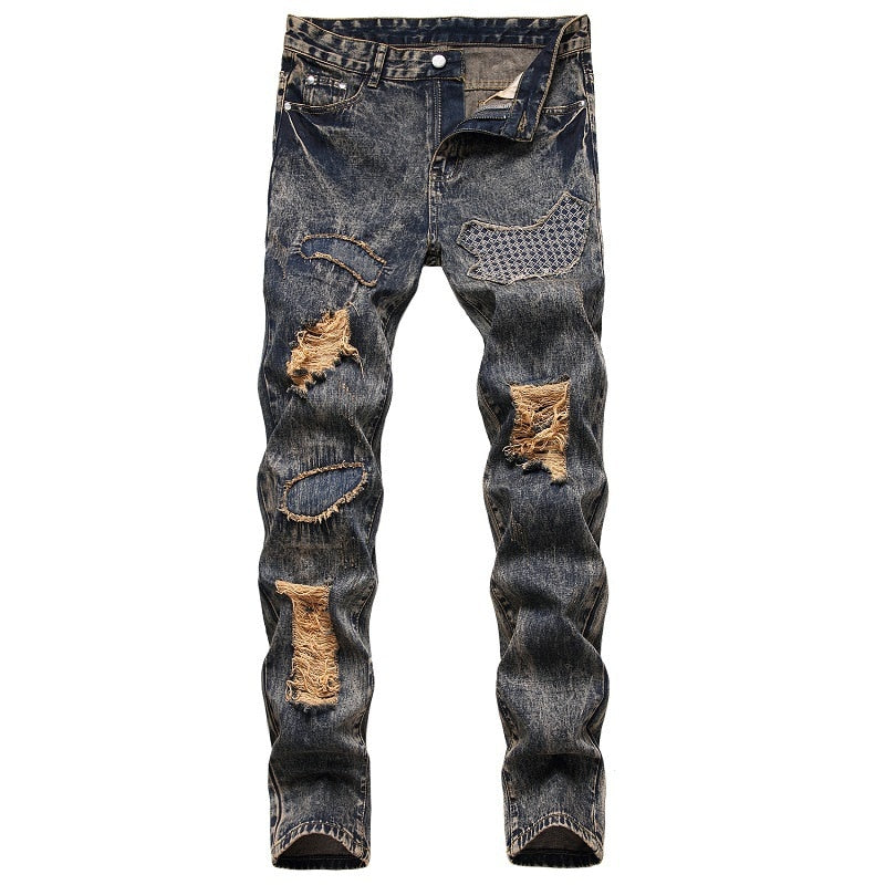 Denim Designer Hole Jeans High Quality Ripped For Men'S Autumn Spring HIP HOP Punk Streetwear 926 8