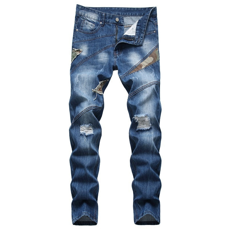 Denim Designer Hole Jeans High Quality Ripped For Men'S Autumn Spring HIP HOP Punk Streetwear 951 1