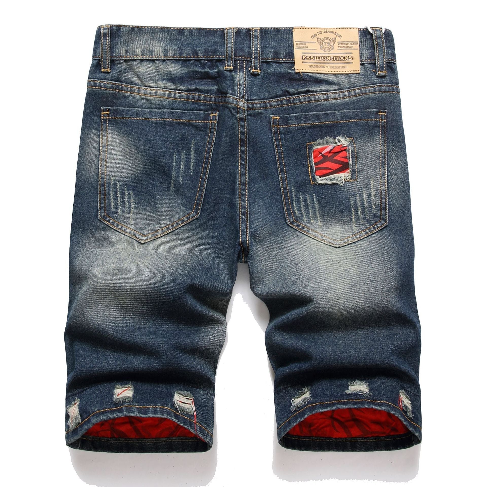 Denim Designer Hole Short Jeans High Quality Ripped For Men'S Autumn Spring HIP HOP Punk Streetwear