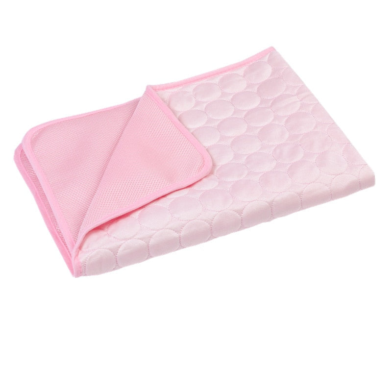 Dog Mat Cooling Summer Pad Mat For Dogs Cat Blanket Sofa Breathable Pet Dog Bed Summer Washable For Small Medium Large Dogs Car Pink