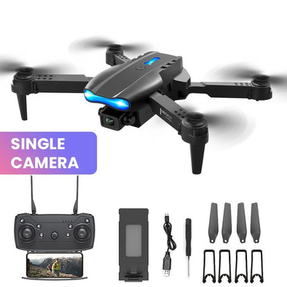 E99 K3 Pro HD 4k Drone Dual Camera High Hold Mode Foldable Mini RC WIFI Aerial Photography Quadcopter Toys Helicopter Black Single Cam