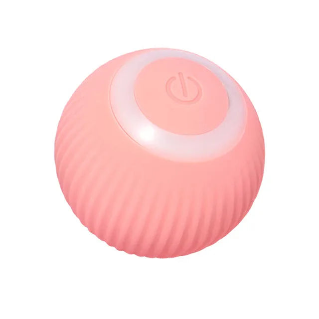 Electric Cat Ball Toys Automatic Rolling Smart Cat Toys Interactive for Cats Training Self-moving Smart ball pink