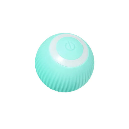 Electric Cat Ball Toys Automatic Rolling Smart Cat Toys Interactive for Cats Training Self-moving Kitten Toys for Indoor Playing Smart Blue Ball