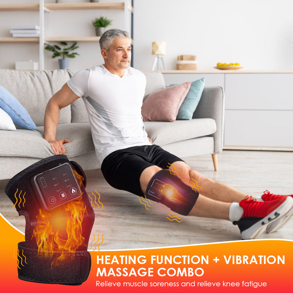 Electric Heating Knee Massager Far Infrared Joint Brace Support Vibrador Back Shoulder Massage Knee Pain Relief Massageador