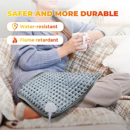 Electric Heating Pad Massager Therapy for Body Abdomen Back Pain Relief Winter Warmer Blanket Thermal Massage Mat