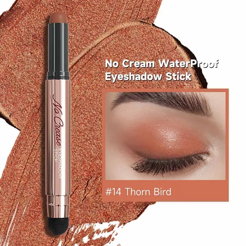 FOCALLURE Pearlescent Eyeshadow Pencil Stick Waterproof Lasting No Crease Highlighter Glitter Eye Shadow Liner Makeup Cosmetics 14