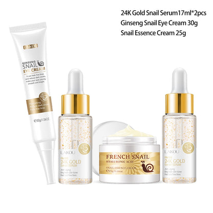 Facial Skin Care Set Collagen Face Serum Cream Eye Cream Anti Wrinkle Anti Aging Nourishing Serum Collagen Whitening Cream Set 1