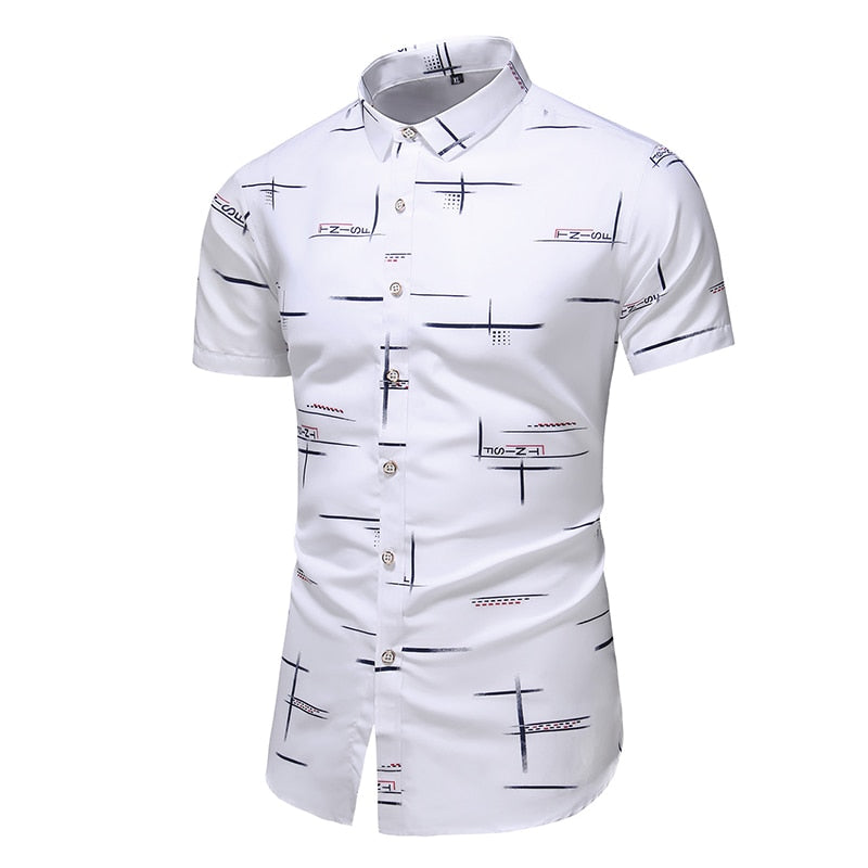 Fashion 9 Style Design Short Sleeve Casual Shirt Men's Print Beach Blouse Summer Clothing Plus Size 5013 20