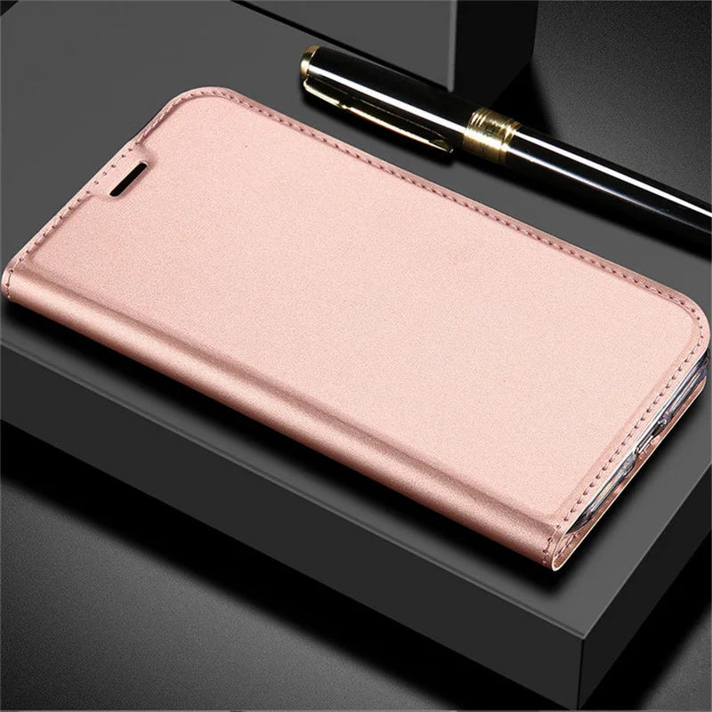 Flip Leather Case For Samsung Galaxy A51 A71 5G A22 4G A32 A42 A52 A72 A02S A53 M21 M21S A50 A02 M31S M51 M32 M22 A12 Book Cover Rose Gold