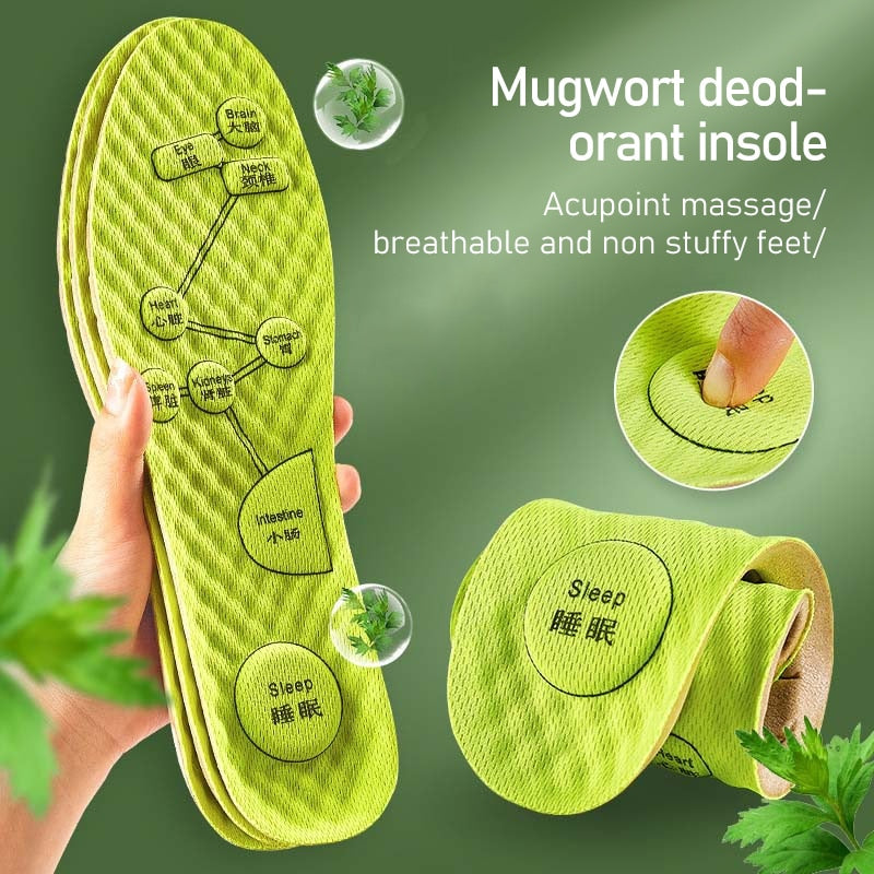 Foot Acupressure Insole Men Women Soft Breathable Sports Cushion Inserts Sweat-absorbing Deodorant Orthopedic Shoe Sole