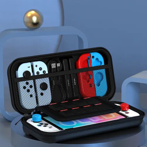 For Switch OLED Model Carrying Case 9 in 1 Accessories Kit for 2022 Nintendo Switch OLED Model with Protective Case
