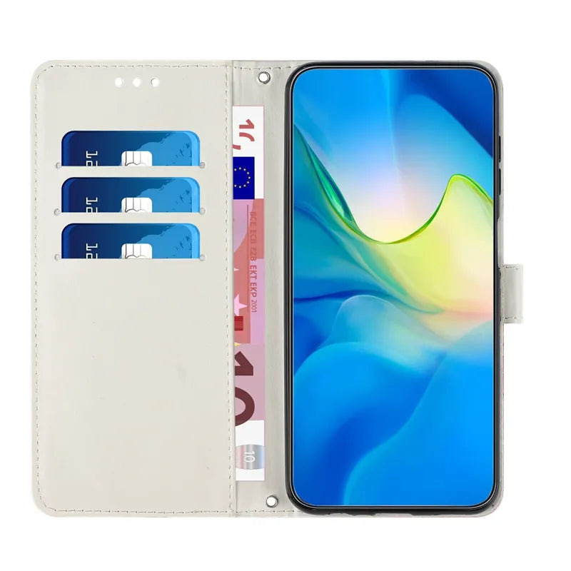 For Xiaomi 13 12 Lite Mi 11 Redmi 12C 10C A1 Note 12 12S 12 Pro 11S 11 Pro 10 Poco X5 F5 Wallet Painted Leather Cover Phone Case