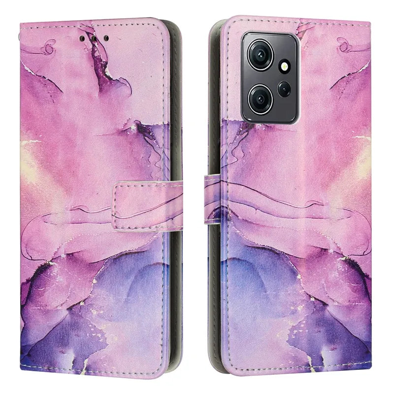 For Xiaomi 13 12 Lite Mi 11 Redmi 12C 10C A1 Note 12 12S 12 Pro 11S 11 Pro 10 Poco X5 F5 Wallet Painted Leather Cover Phone Case