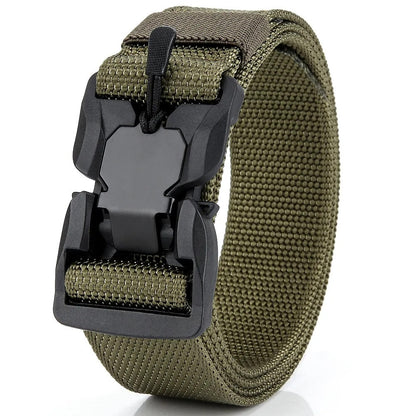 Genuine tactical belt quick release outdoor military belt soft real nylon sports accessories men and women black belt ZV02 green China 125CM