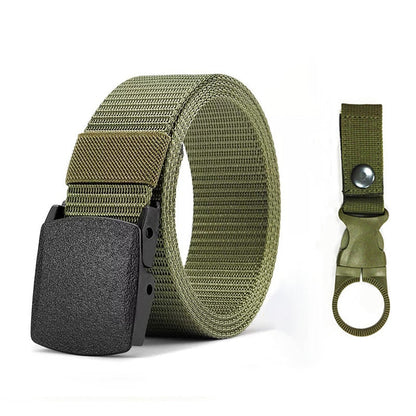 Genuine tactical belt quick release outdoor military belt soft real nylon sports accessories men and women black belt ZV03 gren and shui China 125CM