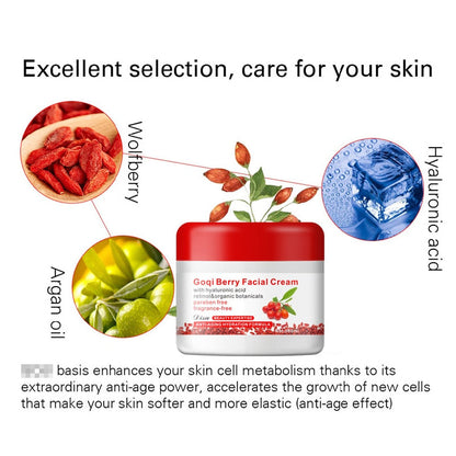 Goji Berry Facial Cream Anti Wrinkle Whitening Deeply Moisturize Hyaluronic Acid Retinol Organic Essence Cream Face Skin Care