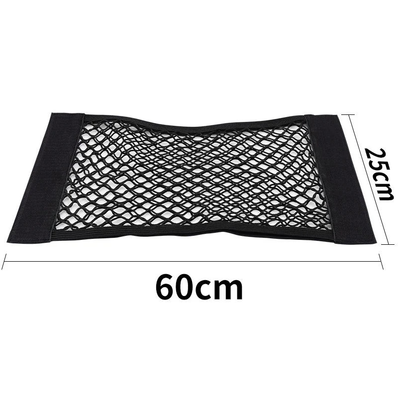 Car Back Rear Trunk Organizer Net Mesh Seat Elastic String Magic Sticker Universal Storage Bag Pocket Auto Organizer 60 x 25cm China