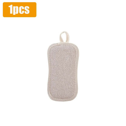 Kitchen Cleaning Magic Sponge Dishcloth Double Sided Scouring Pad Rag Scrubber Sponges For Dishwashing Pot Kitchen Cleaning Tool 1PC
