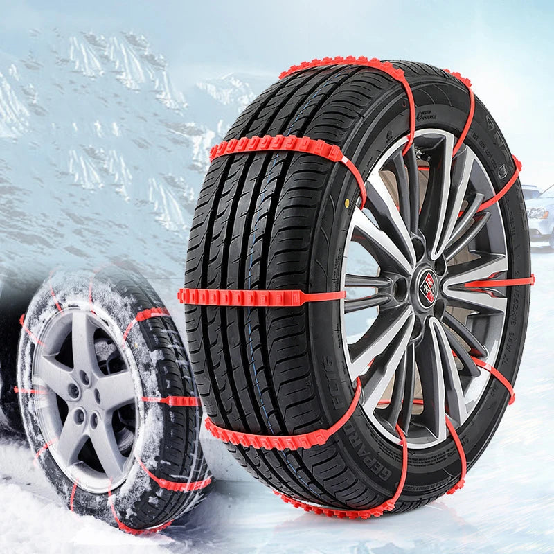 10Pcs Anti Skid Snow Chains Car Winter Tire Wheels Chains Winter Outdoor Snow Tire Emergency Double Grooves Anti-Skid Chains