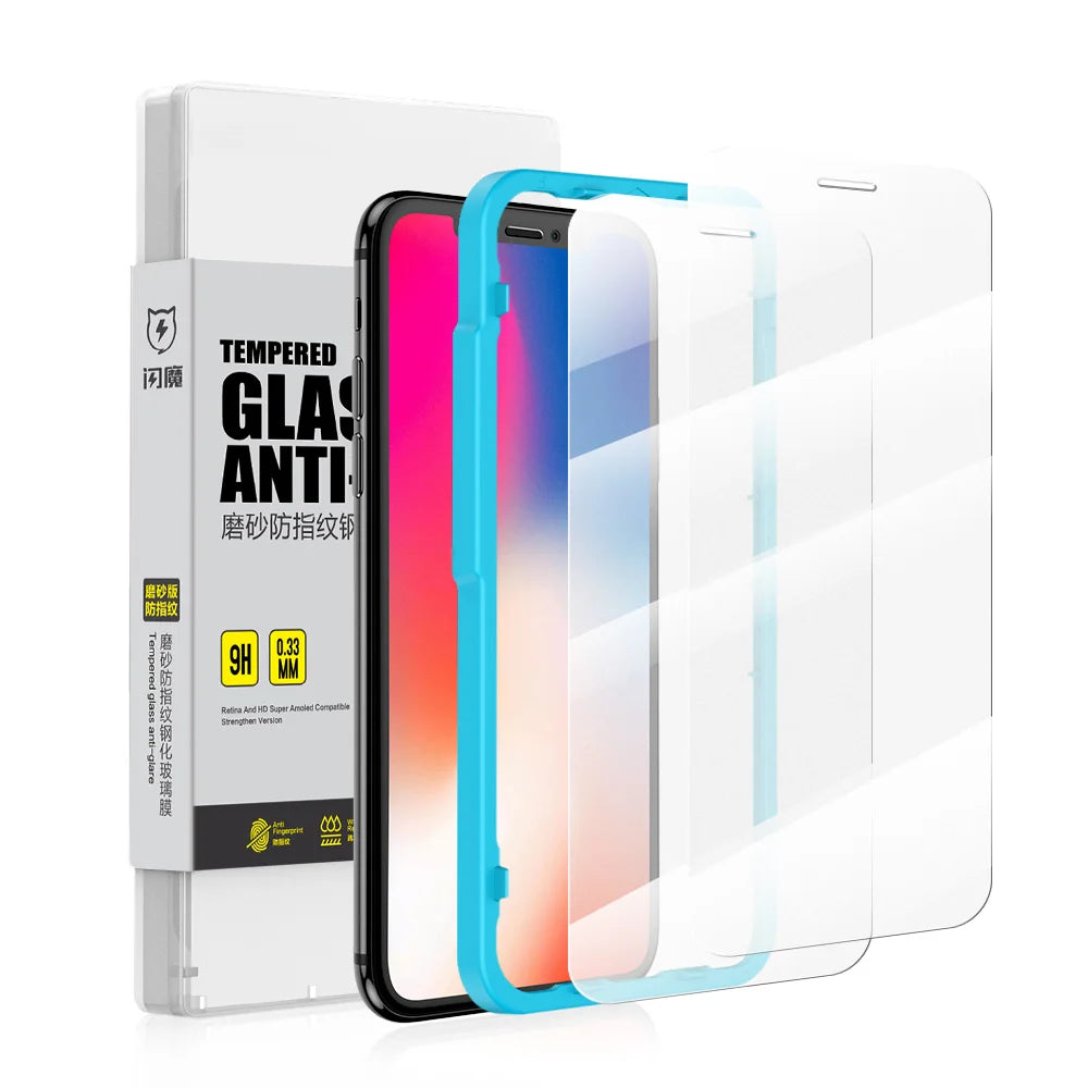 Screen Protectors For iPhone 12 11 Pro Max X XS Max XR Matte Glass Full Cover For iPhone 6 7 8 Plus Anti-Fingerprint Matte Glass 2PCS