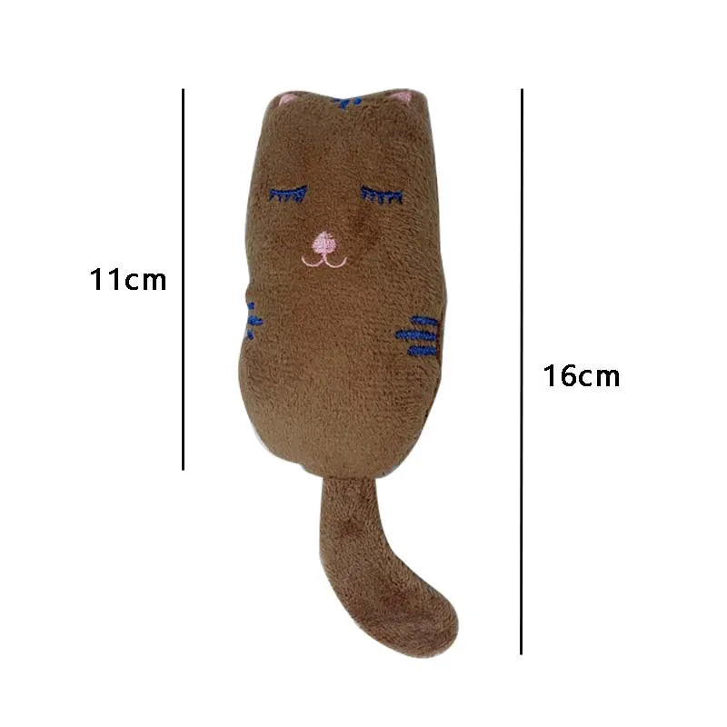 Teeth Grinding Catnip Toys Interactive Plush Cat Toy Pet Kitten Chewing Claws Thumb Bite Cat mint For Cats Funny Little Pillow