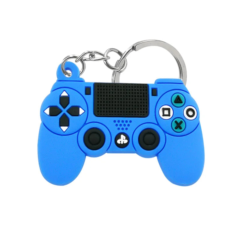 1PCS PVC new style Game Machine Keychain & Keyring Cute Gamepad Joystick Key Chain Keychains Bag Car Hanging fit men boy keys 7060-13