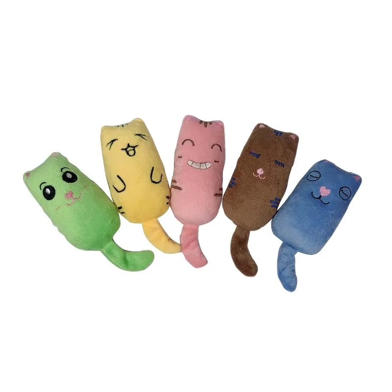 Teeth Grinding Catnip Toys Interactive Plush Cat Toy Pet Kitten Chewing Claws Thumb Bite Cat mint For Cats Funny Little Pillow