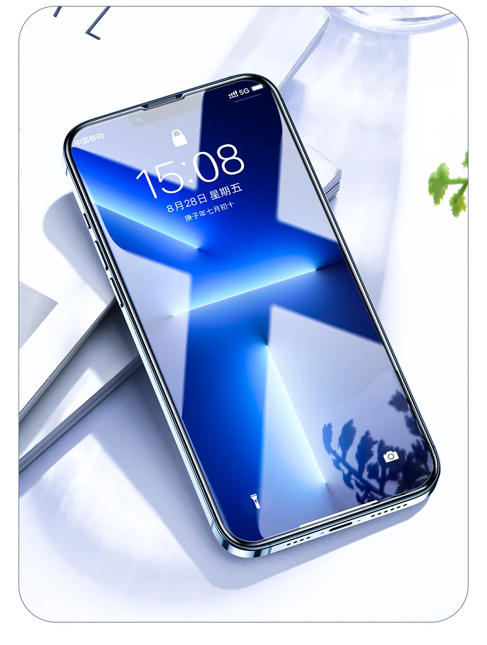 Soft Edg Screen Protector For iPhone 13 Pro Max Tempered Glass For iPhone 13 mini Protective Glass HD Anti Blue Light