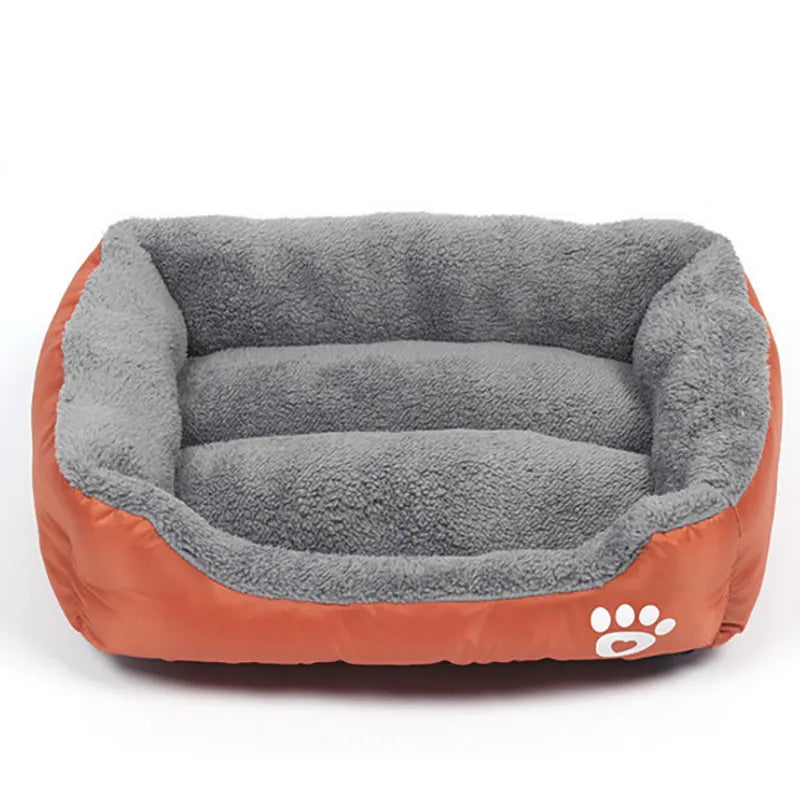 Very Soft Big Dog Bed Puppy Pet Cozy Kennel Mat Basket Sofa Cat House Pillow Lounger Cushion For Small Medium Large Dogs Beds Orange