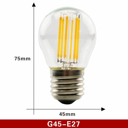 2pcs E27 E14 Retro Edison LED Filament Bulb Lamp AC220V Light Bulb C35 G45 A60 ST64 G80 G95 G125 Glass Bulb Vintage Candle Light G45 E27