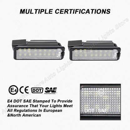 For VW GTi Golf 4 5 6 7 MK4 MK5 MK6 MK7 Passat B7 CC EOS Scirocco Beetle 2PCS LED Number License Plate Lights With Canbus