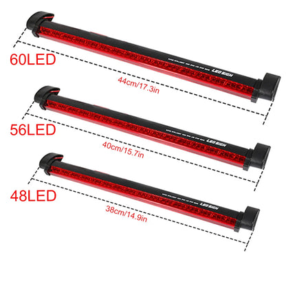 DSYCAR 12V Red Car LED Third Brake Lights Bar Rear Parking Signal Lamp Truck High Mount Stop Warning Light Universal