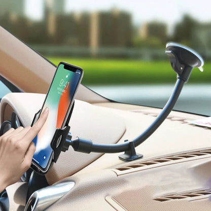 Windshield Car Phone Mount Universal Cell Phone Holder Stand Long Arm Holder for iPhone 11 12 13 Pro Xs Max Xiaomi Huawei