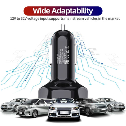 USLION 4 Ports USB Car Charge 48W Quick 7A Mini Fast Charging For iPhone 11 Xiaomi Huawei Mobile Phone Charger Adapter in Car