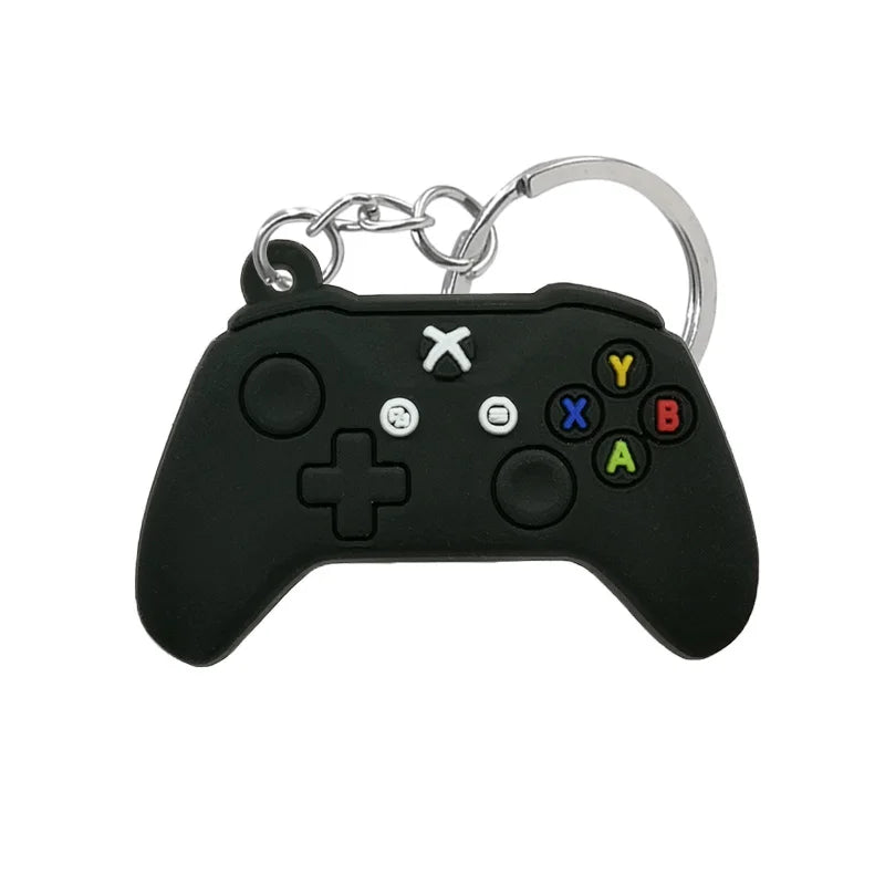 1PCS PVC new style Game Machine Keychain & Keyring Cute Gamepad Joystick Key Chain Keychains Bag Car Hanging fit men boy keys 7060-03