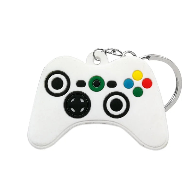 1PCS PVC new style Game Machine Keychain & Keyring Cute Gamepad Joystick Key Chain Keychains Bag Car Hanging fit men boy keys 7060-42