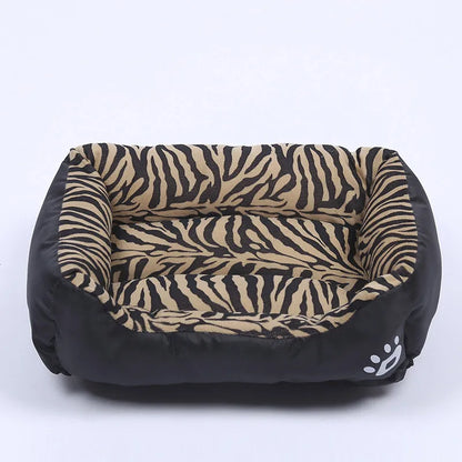 Very Soft Big Dog Bed Puppy Pet Cozy Kennel Mat Basket Sofa Cat House Pillow Lounger Cushion For Small Medium Large Dogs Beds Tiger stripes
