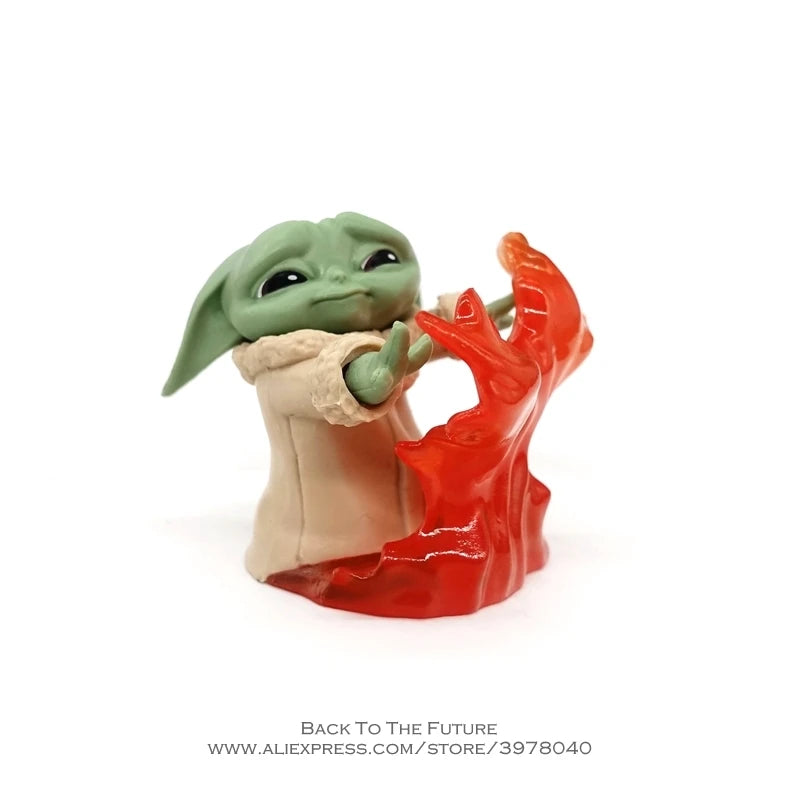 Disney Star Wars 4-6cm Toy Master Baby Yoda Darth PVC Action Figure Anime Figures Collection mini Toy model for children gift Red