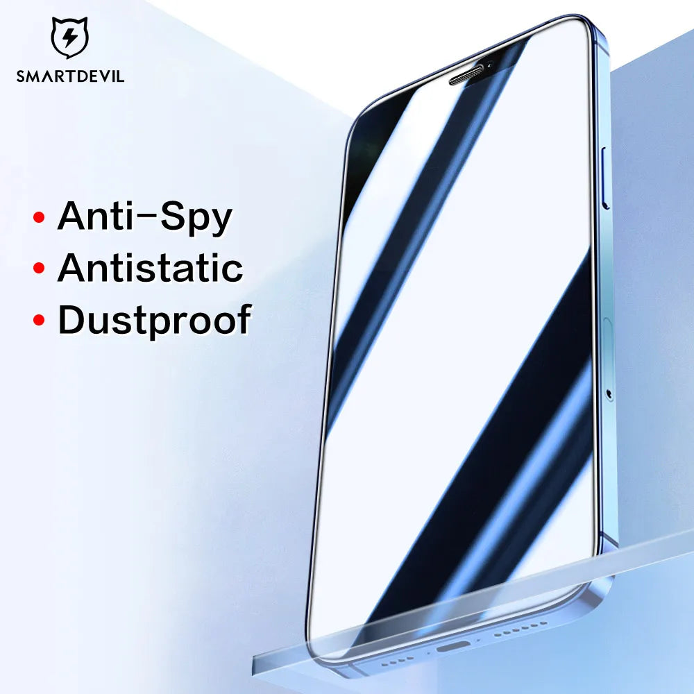 Antistatic Privacy Screen Protectors For iPhone 12 Pro Max Anti Spy Tempered Glass For iPhone 12 12 mini Full Cover