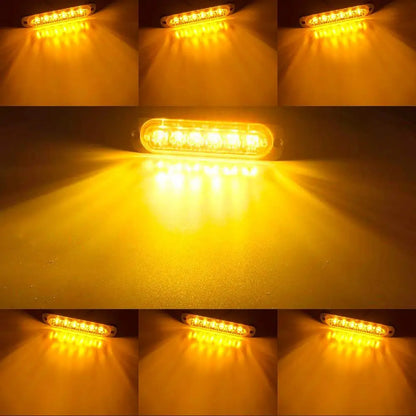 Universal Emergency Strobe Led Light 12/24V Memory Function Led Warning Side Marker Blinking Amber Light Bar Police Flash Light