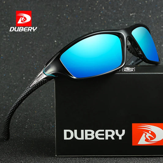 DUBERY® Polarized Night Vision Sunglasses Men's Driving Sun Glasses For Men Square Sport Brand Luxury Mirror Shades Oculos 120