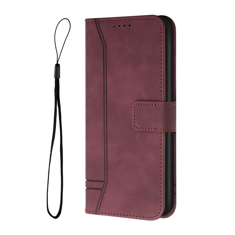 SMILE Case for Huawei P20 P30 P40 P50 P10 Pro P8 P9 Lite 2017 P Smart Z S 2019 2020 2021 Funda Flip Magnetic Wallet Leather Case Red