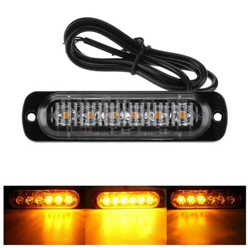 Universal Emergency Strobe Led Light 12/24V Memory Function Led Warning Side Marker Blinking Amber Light Bar Police Flash Light